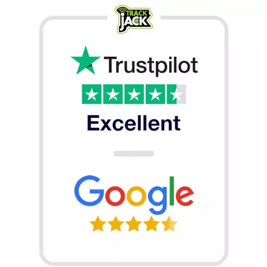 TrackJack krijgt 4,5 sterren bij Google en 4,5 sterren bij Trustpilot