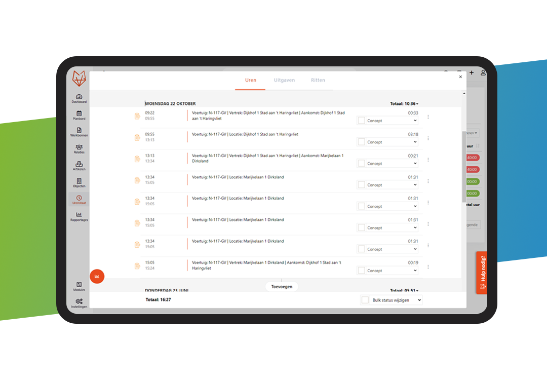 outsmart trackjack urenregistratie