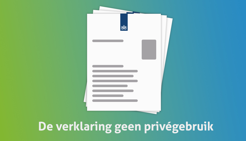 verklaring geen privegebruik trackjack