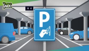 Auto geparkeerd in een parkeergarage waar betaalautomaten verdwijnen