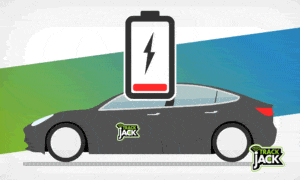 Electrische auto leeg