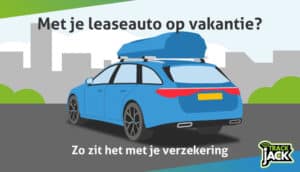 Gezin onderweg naar vakantie met leaseauto in Europa.