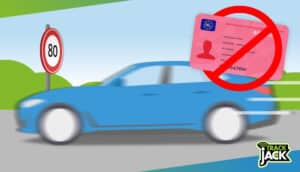 Auto rijdt te hard op snelweg in het buitenland