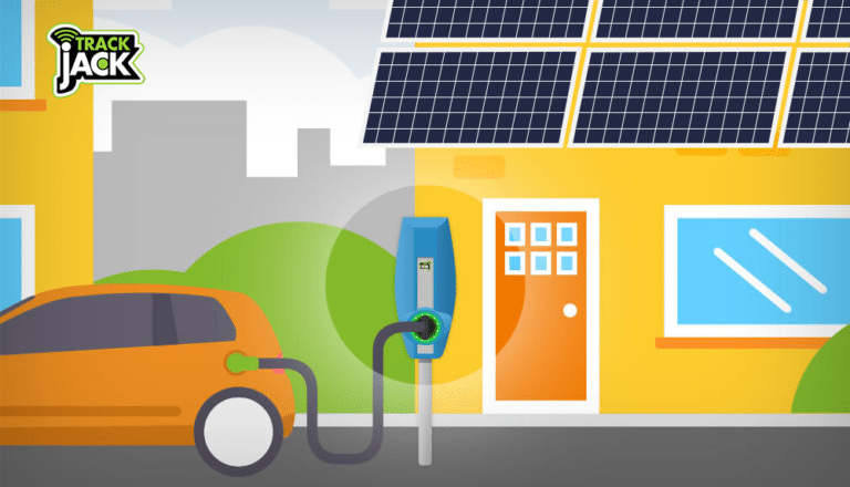 Ritregistratiesysteem laden met zonnepanelen