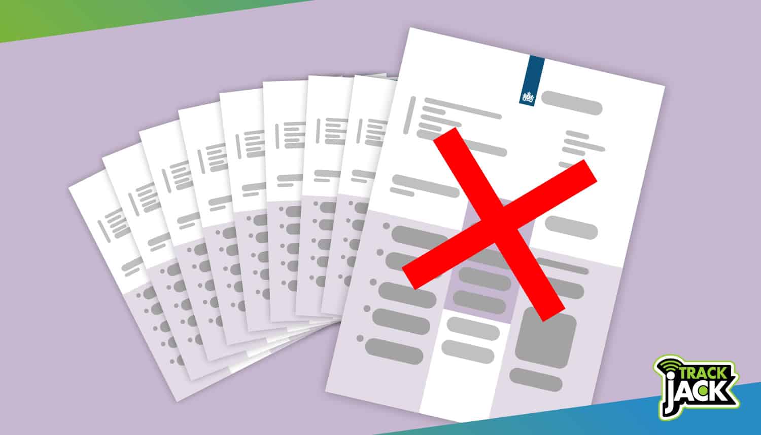 Geannuleerde parkeerboetes van een scanauto met rode kruisen