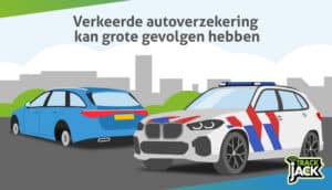 Normale auto en politieauto op de weg na mogelijke autodiefstal