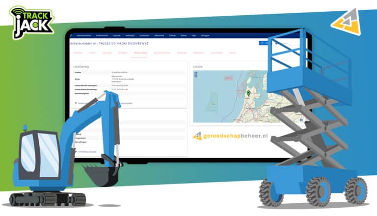 Gereedschapbeheer met GPS tracking van materieel op de kaart - TrackJack