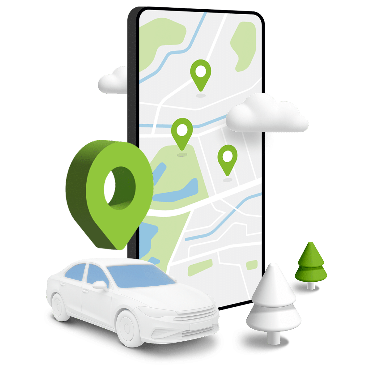 Auto gekoppeld aan smartphone met TrackJack app