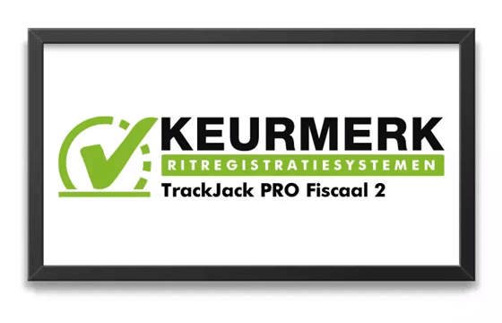 Keurmerk Ritregistratiesystemen erkend door de Belastingdienst.