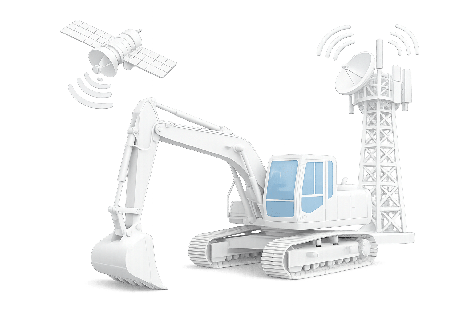 Graafmachine met GPS tracking van TrackJack