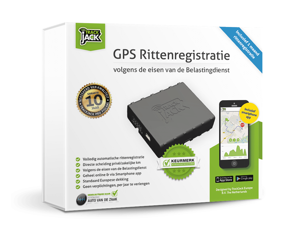 Rittenregistratie ZZP met PRO Fiscaal blackbox en keurmerk RitRegistratieSystemen - TrackJack