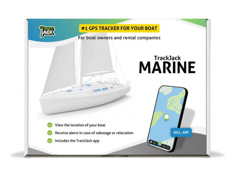 Boot GPS tracker Marine in de verpakking - TrackJack. Ga naar Bekijk de levels